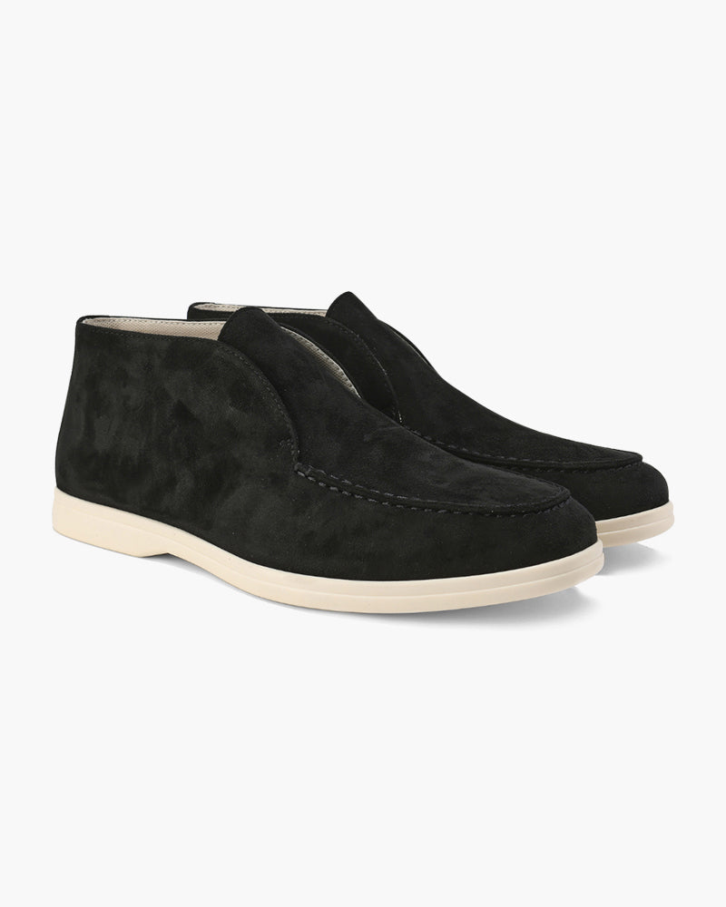 Old Money High Suede Loafers - Black