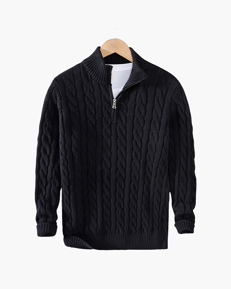 Verbier Half Zip Sweater - Black